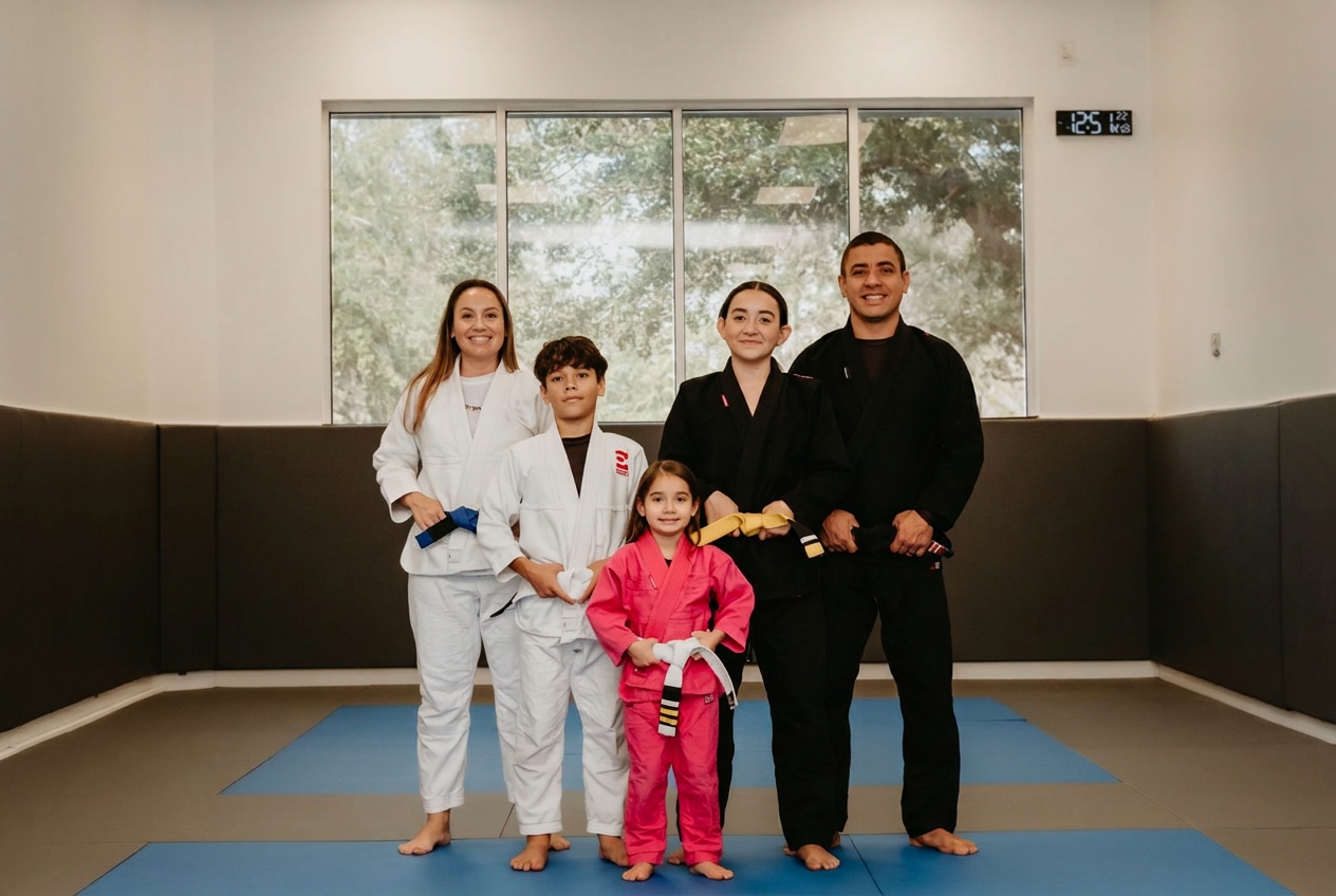 Elementum Jiu Jitsu Oviedo family on the mats